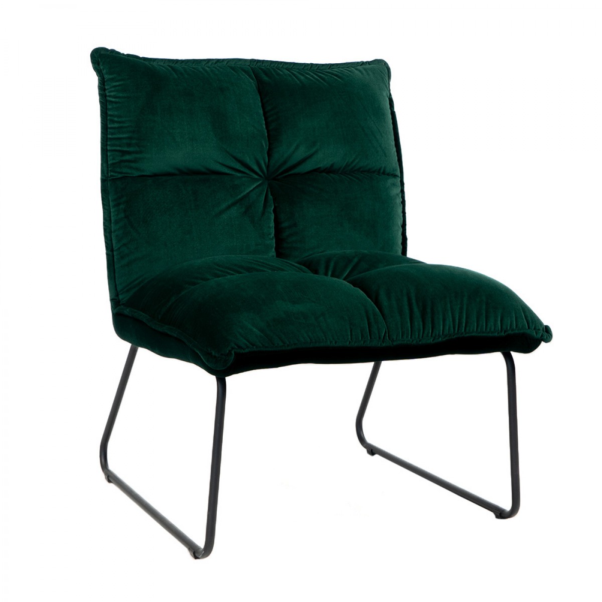 Fauteuil  Restaurant Cafe  Bar Et Horeca - Zoe  Velours Vert foncé